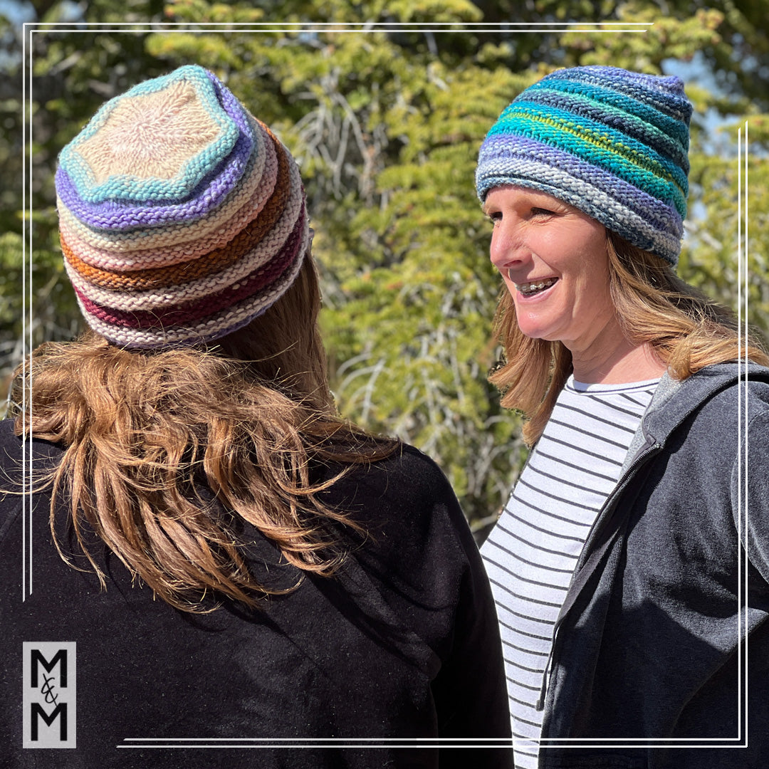 Jelly Roll Hand-knit Beanie - #095