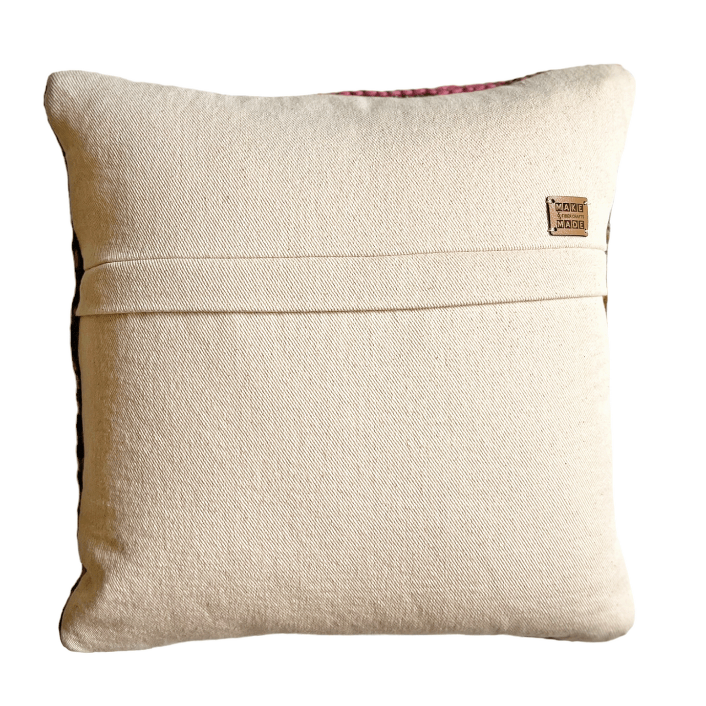 Featuring an envelope-style closure with a hidden zipper, this hand-sewn, removable pillow cover is backed in natural bull denim.