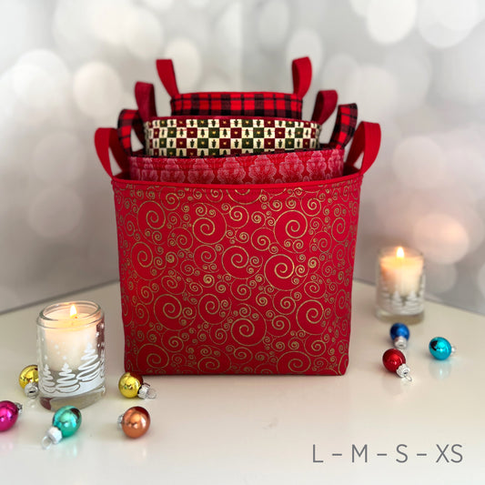 Fabric Baskets - Holiday Collection