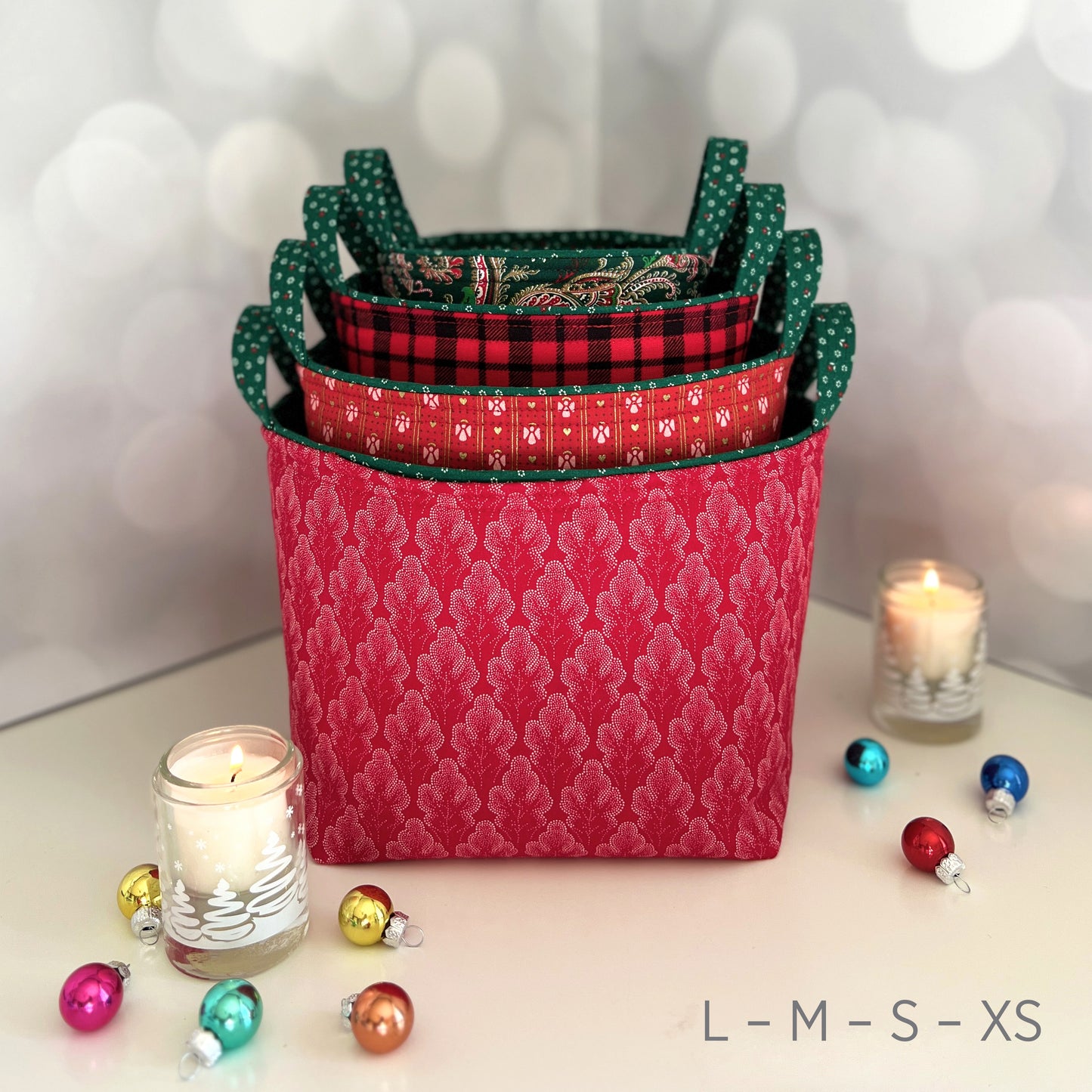 Fabric Baskets - Holiday Collection