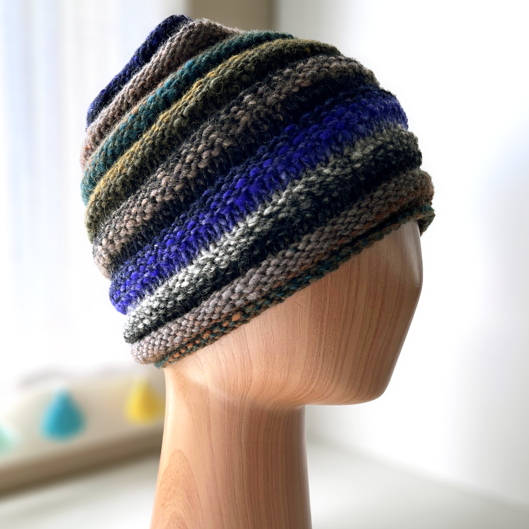 Jelly Roll Hand-knit Beanie - #283