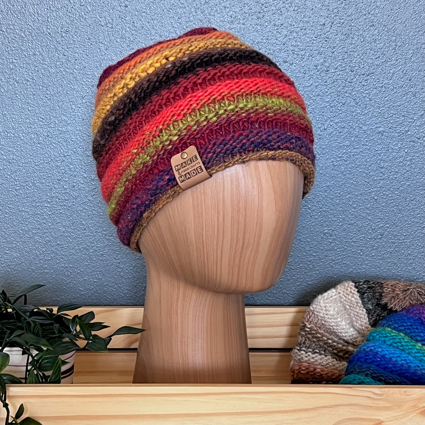 Jelly Roll Hand-knit Beanie - #263