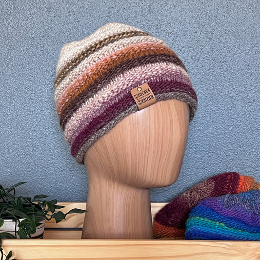 Jelly Roll Hand-knit Beanie - #425Mixed