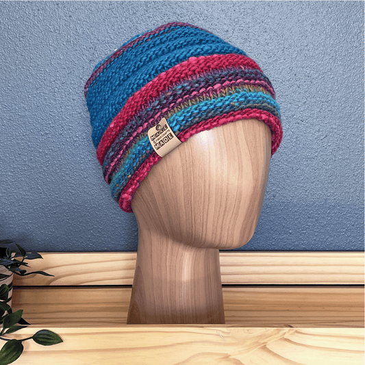 Jelly Roll Hand-knit Beanie - #ITO (XLarge)