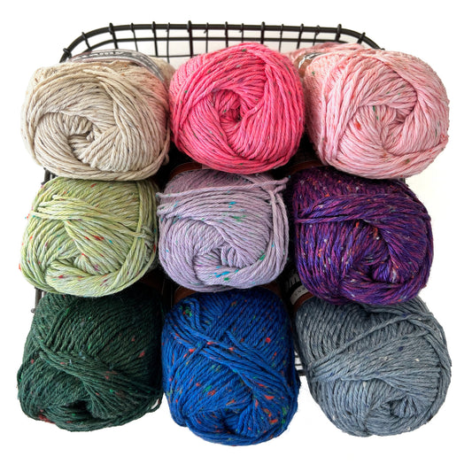 Tatamy Tweed Worsted | worsted cotton/acrylic yarn by Kraemer Yarns