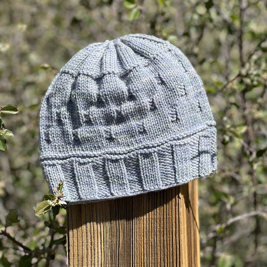 Zinc Hand-knit Beanie - Pale Blue