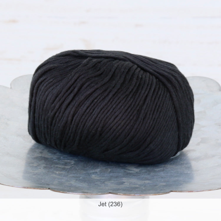 One ball of Jo Sharp's Soho Summer Cotton DK Yarn in color #236 - Jet