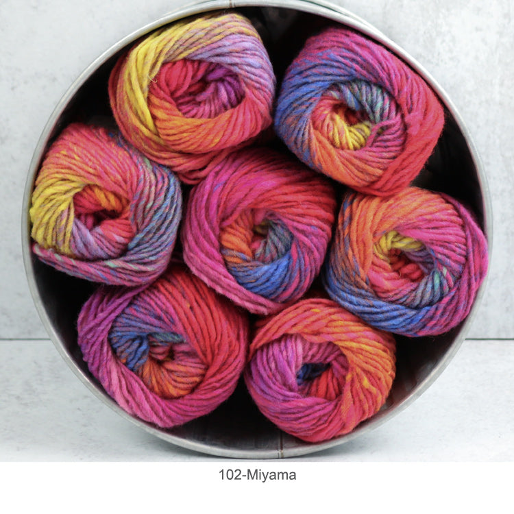 Multiple balls of Noro's Kureyon Worsted/Bulky 100% Wool Yarn in color #102 - Miyama