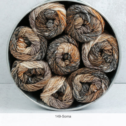 Multiple balls of Noro's Kureyon Worsted/Bulky 100% Wool Yarn in color #149 - Soma
