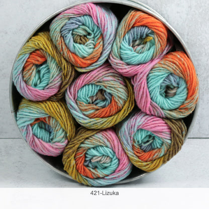 Multiple balls of Noro's Kureyon Worsted/Bulky 100% Wool Yarn in color #421 - Lizuka