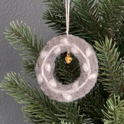 Felted Ornaments - 2.5" Mini Wreath