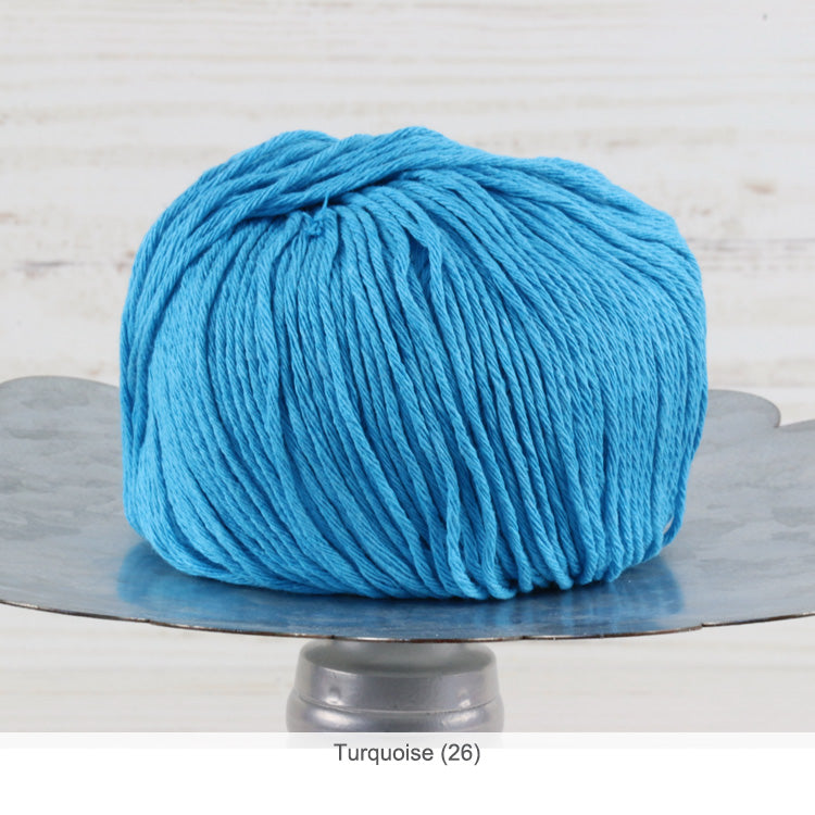 Ball of Trendsetter's Worsted Ecotone Yarn in color #26 - Turquoise 