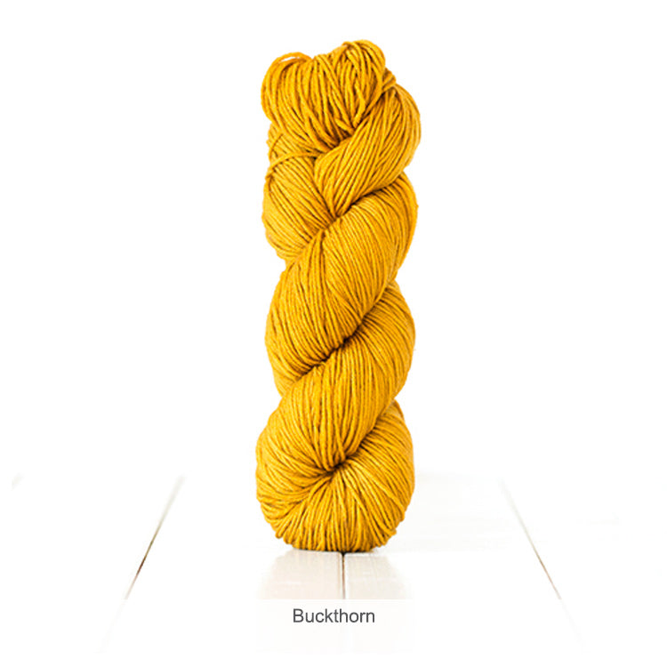One skein of Urth's Harvest DK Yarn in color Buckthorn